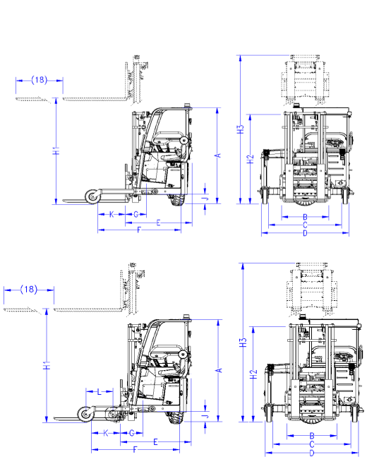 XE NÂNG ĐIỆN MOFFET E2 