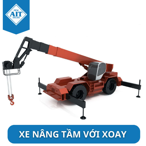 xe nâng tầm với xoay